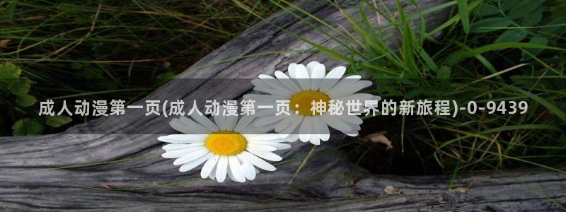 耽美动漫：成人动漫第一页(成人动漫第一页：神秘世界的新旅程)